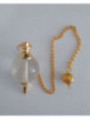 Pendel Kugel Quarz Kristall Pendel Gold Kette 4cm