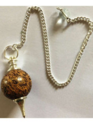 Leopard Jaspis Kugel Pendel 4cm