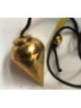 Goldenes Metallkegelpendel 3 cm mit Schnur