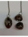 Schwarzes eiförmiges Metallpendel 3,5 cm