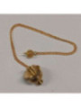 Pendel Metall Goldene Glocke, 3 cm mit Kette