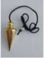Vergoldetes glattes Kegelpendel 3cm mit Kordel