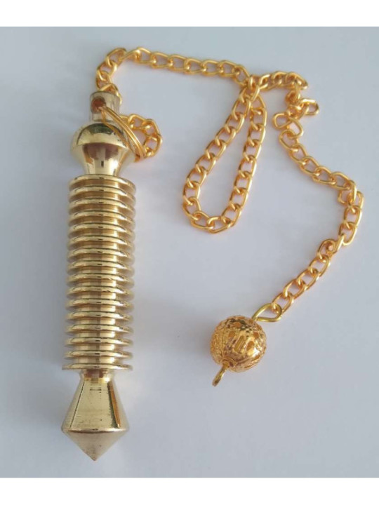 Vergoldetes Isis Pendel 16 Stränge von 5,5cm. mit Kette