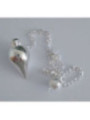 2,5cm silbernes Tropfenpendel mit Kette