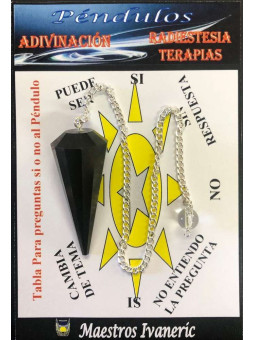 3 bis 4 cm Schwarzer Jaspis Facettiertes Mineralpendel