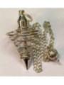 Versilberte Metallspirale Pendel 4 cm mit Kette