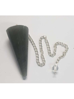 3 bis 4cm Grauer Achat Mineral Pendel