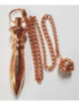 Karnak Bronzefarbenes Metallpendel 4 cm mit Kette