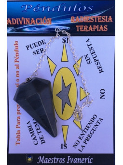 Mineralienpendel Hämatit facettiert 3 bis 4cm