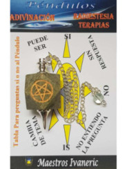 Grüner Jaspis Mineral Pendel mit Pentagramm