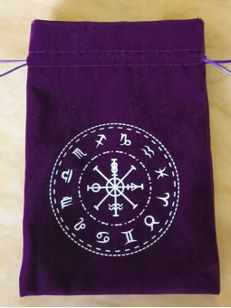 Lila Astrologische Zeichen Tarot-Tasche 18cm X 13cm