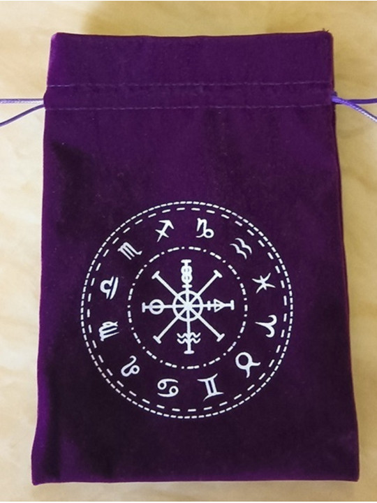 Lila Astrologische Zeichen Tarot-Tasche 18cm X 13cm