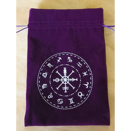 Lila Astrologische Zeichen Tarot-Tasche 18cm X 13cm