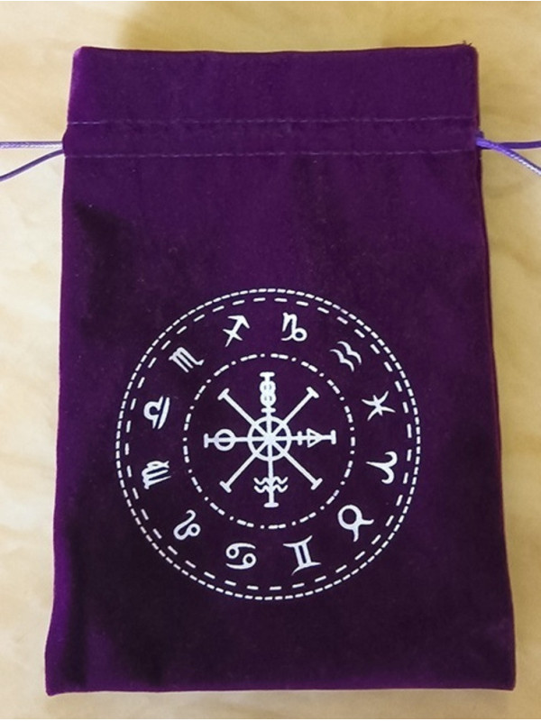 Lila Astrologische Zeichen Tarot-Tasche 18cm X 13cm