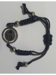 Handgefertigtes St. Benedikt Zweck Armband, einstellbar mit Leder gemacht