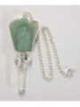 Grünes Fluorit Mineral Engel Pendel mit Quarz Spitze 5,5 bis 6,5cm