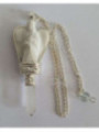 Howlite Mineral Engel Pendel mit Quarz Spitze 5 bis 6cm