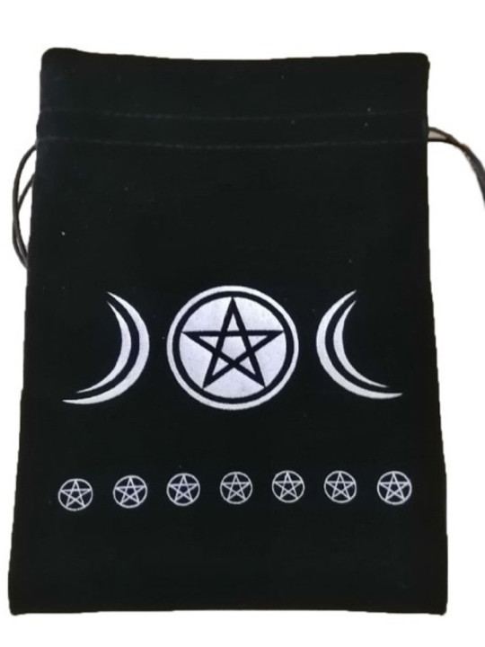 Schwarze Tarot-Tasche 18cm X 13cm