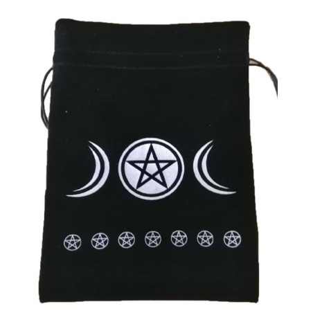 Schwarze Tarot-Tasche 18cm X 13cm