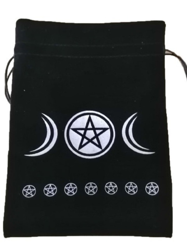 Schwarze Tarot-Tasche 18cm X 13cm