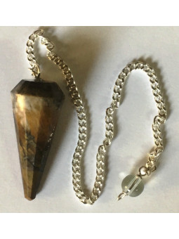 3 bis 4 cm Sardischer Jaspis Facettiertes Mineralpendel