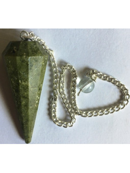 3 bis 4 cm Unakit Facettiertes Mineralienpendel