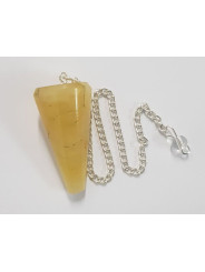 3,5 bis 4,5cm Gelbes Jaspis Mineral Pendel