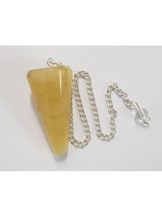 3,5 bis 4,5cm Gelbes Jaspis Mineral Pendel