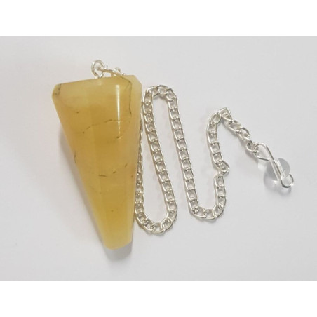 3,5 bis 4,5cm Gelbes Jaspis Mineral Pendel