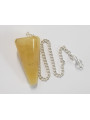 3,5 bis 4,5cm Gelbes Jaspis Mineral Pendel