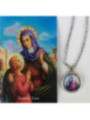 Emaillierte Medaille Sankt Anna 14mm mit Druck