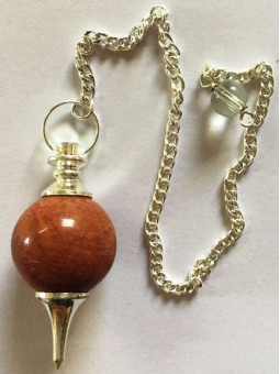 Gelber Jaspis Kugel Pendel 4cm