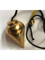 Goldenes Metallkegelpendel 3 cm mit Schnur