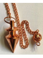 2 cm Bronzefarbenes Metallkegelpendel mit Kette