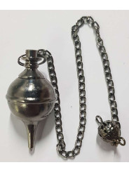 Schwarzes Metallkugelpendel 3 cm mit Kette