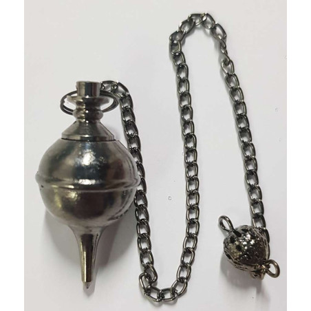 Schwarzes Metallkugelpendel 3 cm mit Kette