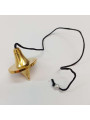 Goldenes Metallpendel, UFO-Form, 3,5cm mit Schnur
