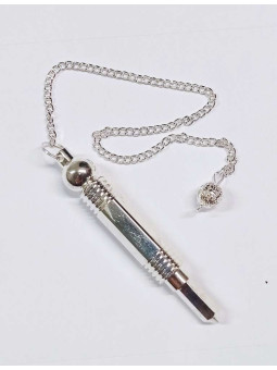 Versilbertes Metallpendel, 7 cm mit Kette