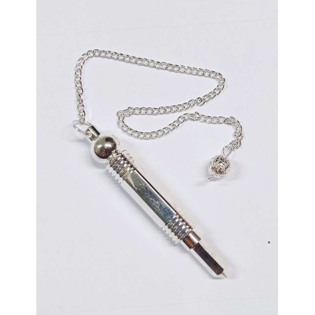 Versilbertes Metallpendel, 7 cm mit Kette