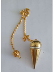 3,5 cm Goldener Metallpendelring (Jeton) mit Kette