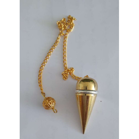 3,5 cm Goldener Metallpendelring (Jeton) mit Kette