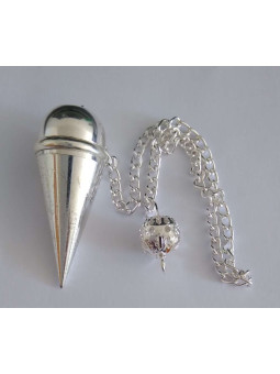 Pendelring Metallring ganz Silber (Zeuge) 3,5 cm mit Kette