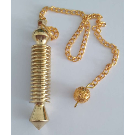 Vergoldetes Isis Pendel 16 Stränge von 5,5cm. mit Kette