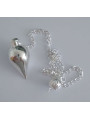 2,5cm silbernes Tropfenpendel mit Kette