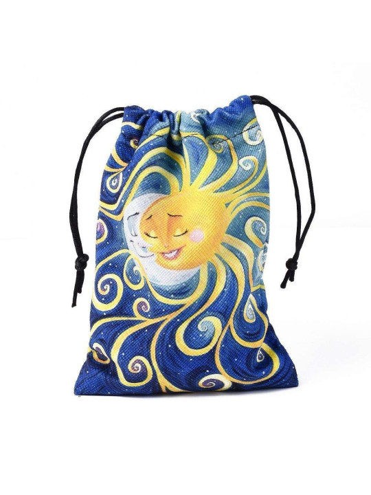 Lächelnde Sonne-Mond-Tarot-Tasche 18cm X 14cm