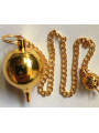 Goldene Metallkugel Pendel 3 cm Durchmesser mit Kette
