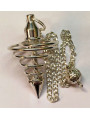 Versilberte Metallspirale Pendel 4 cm mit Kette
