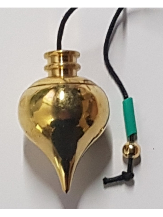 Goldene Metallkugel Pendel (Token) 4 cm mit Schnur