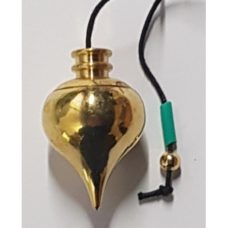 Goldene Metallkugel Pendel (Token) 4 cm mit Schnur