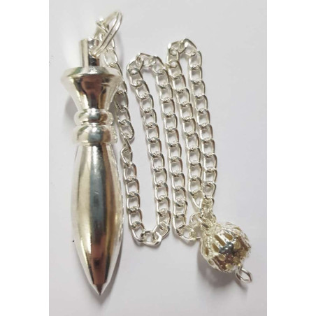 Karnak Versilbertes Metallpendel 4 cm mit Kette